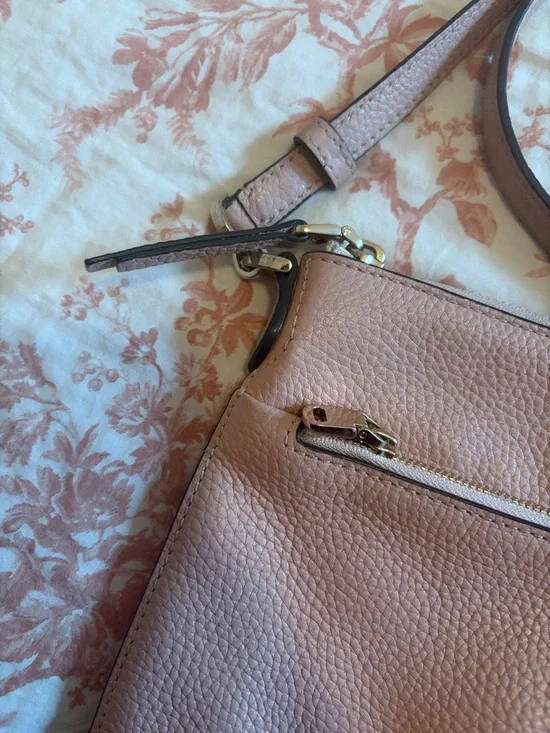 Kate Spade Pebbled Leather Crossbody in Dusty Pink - Picture 2 of 4